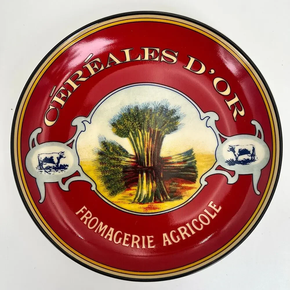 Pier 1 Imports French Cheese Plates Set of 4 Porcelain Appetizer 6.5